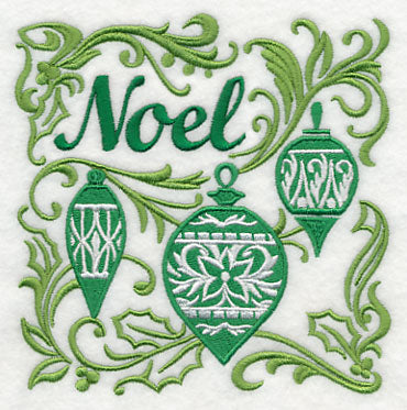 Noel with Ornaments and Festive Filigree