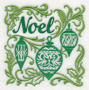 Noel with Ornaments and Festive Filigree