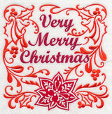 Very Merry Christmas and Poinsettia