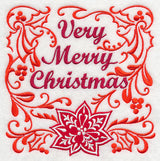 Very Merry Christmas and Poinsettia