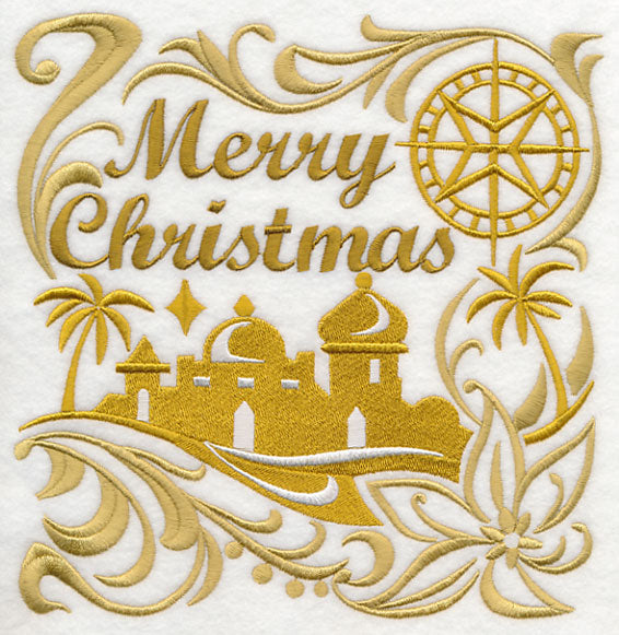 Merry Christmas with Bethlehem Silhouette