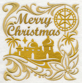 Merry Christmas with Bethlehem Silhouette