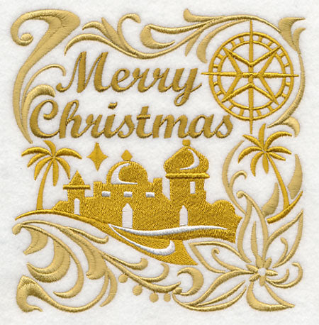 Merry Christmas with Bethlehem Silhouette