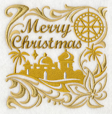 Merry Christmas with Bethlehem Silhouette