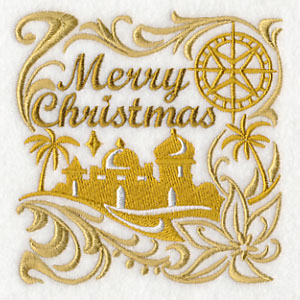 Merry Christmas with Bethlehem Silhouette