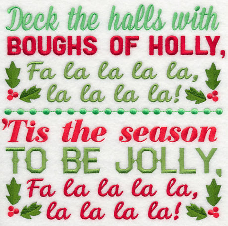 Deck the Halls Carol Square