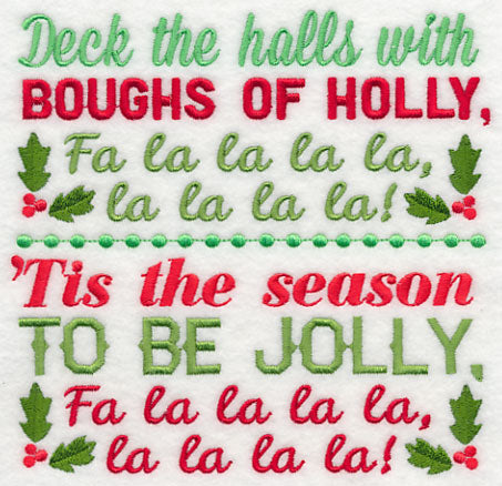 Deck the Halls Carol Square