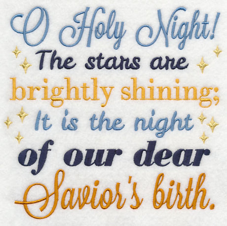 O Holy Night Carol Square (Savior)