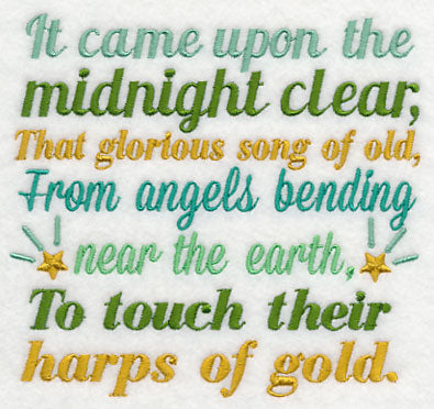 It Came Upon the Midnight Clear Carol Square