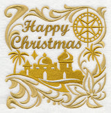 Happy Christmas with Bethlehem Silhouette