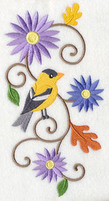 Goldfinch and Asters Spray