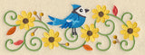 Bluejay and Black-Eyed Susans Border