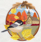 Country Autumn - Chickadee and Church