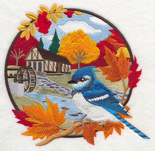 Country Autumn - Bluejay and Mill