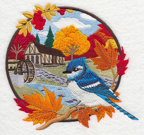 Country Autumn - Bluejay and Mill