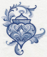 Delft Blue Swirls Ornament
