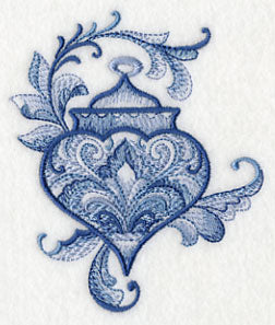 Delft Blue Swirls Ornament