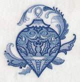 Delft Blue Holly Ornament