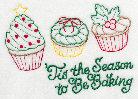 Tis the Season to be Baking Cupcakes (Vintage)