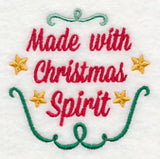 Made with Christmas Spirit Jar Cover