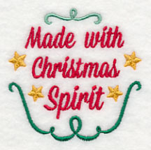 Made with Christmas Spirit Jar Cover