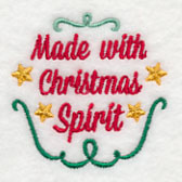 Made with Christmas Spirit Jar Cover