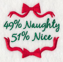 Naughty and Nice Jar Cover