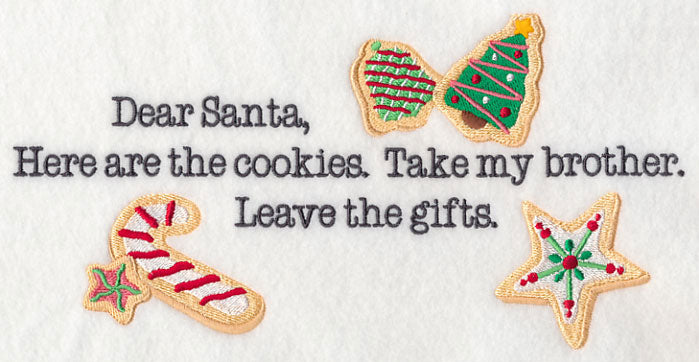 Dear Santa with Christmas Cookies (Brother)