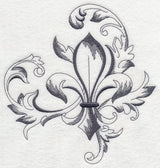 Baroque Fleur de Lis Flourish
