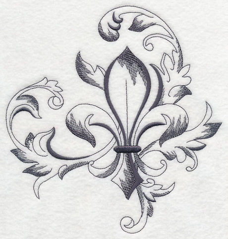 Baroque Fleur de Lis Flourish