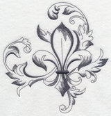 Baroque Fleur de Lis Flourish