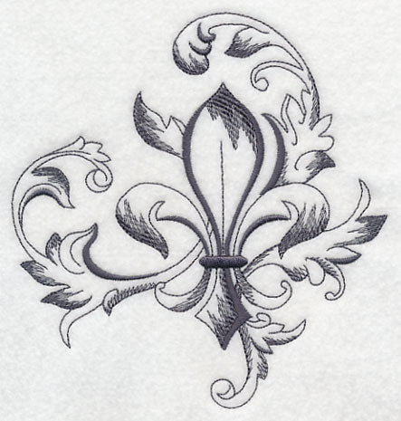 Baroque Fleur de Lis Flourish