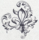 Baroque Fleur de Lis Flourish
