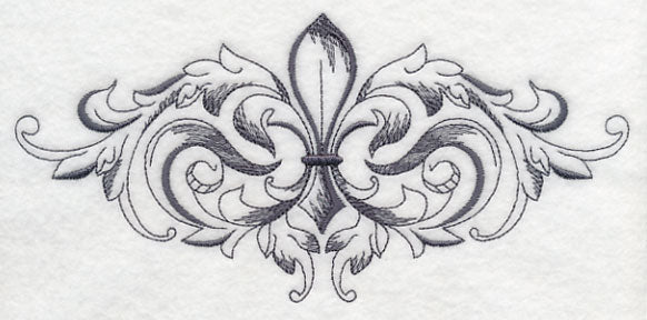 Baroque Fleur de Lis Spray