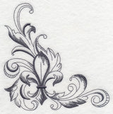 Baroque Fleur de Lis Corner