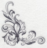 Baroque Fleur de Lis Corner