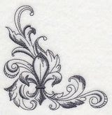 Baroque Fleur de Lis Corner