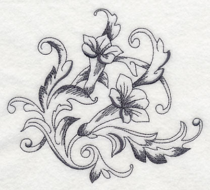 Baroque Trumpet Vine Flourish
