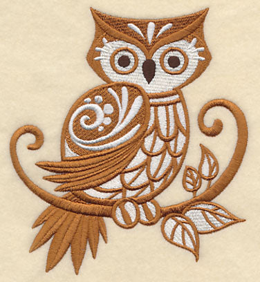 Owl with Flourish