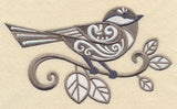 Chickadee with Flourish