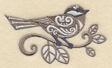 Chickadee with Flourish