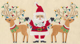 Santa and Reindeer with Christmas Lights