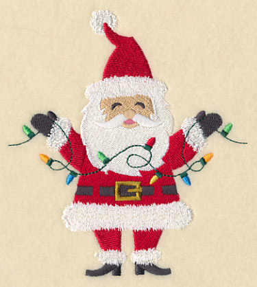 Santa with Christmas Lights