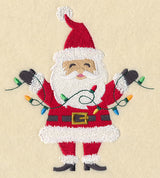 Santa with Christmas Lights