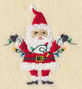 Santa with Christmas Lights