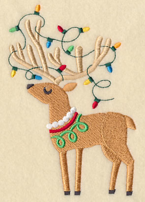 Reindeer with Christmas Lights