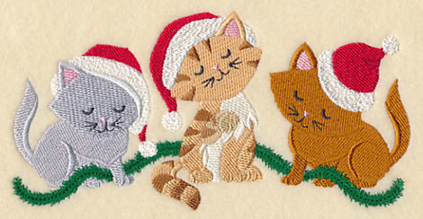 Christmas Kitten Trio