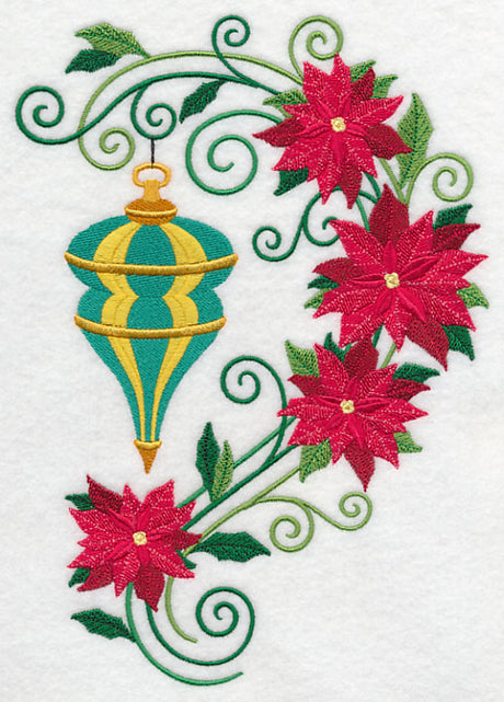 Poinsettia with Christmas Flourish