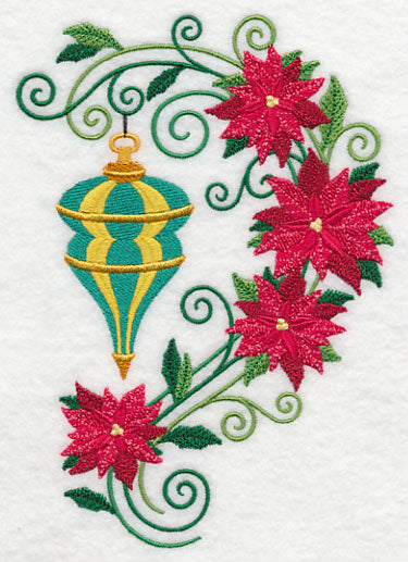 Poinsettia with Christmas Flourish