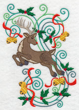 Reindeer with Christmas Flourish